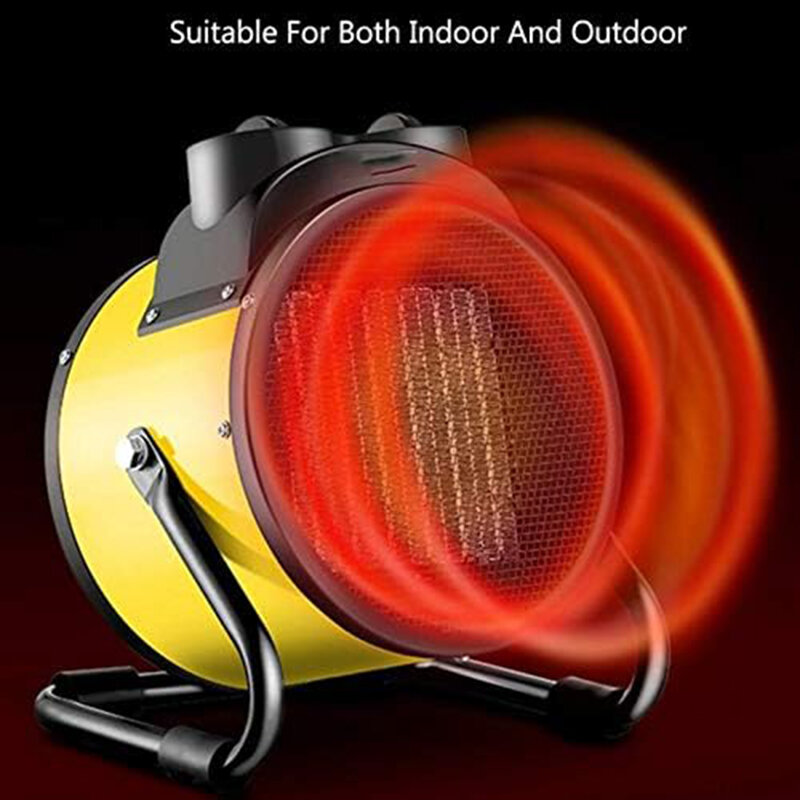 Portable Electric Space Heater EU Plug 2000W Heater With Thermostat Heating and Fan Mode for Home Bedroom Office